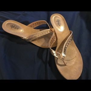 Style & Co. gold sandals